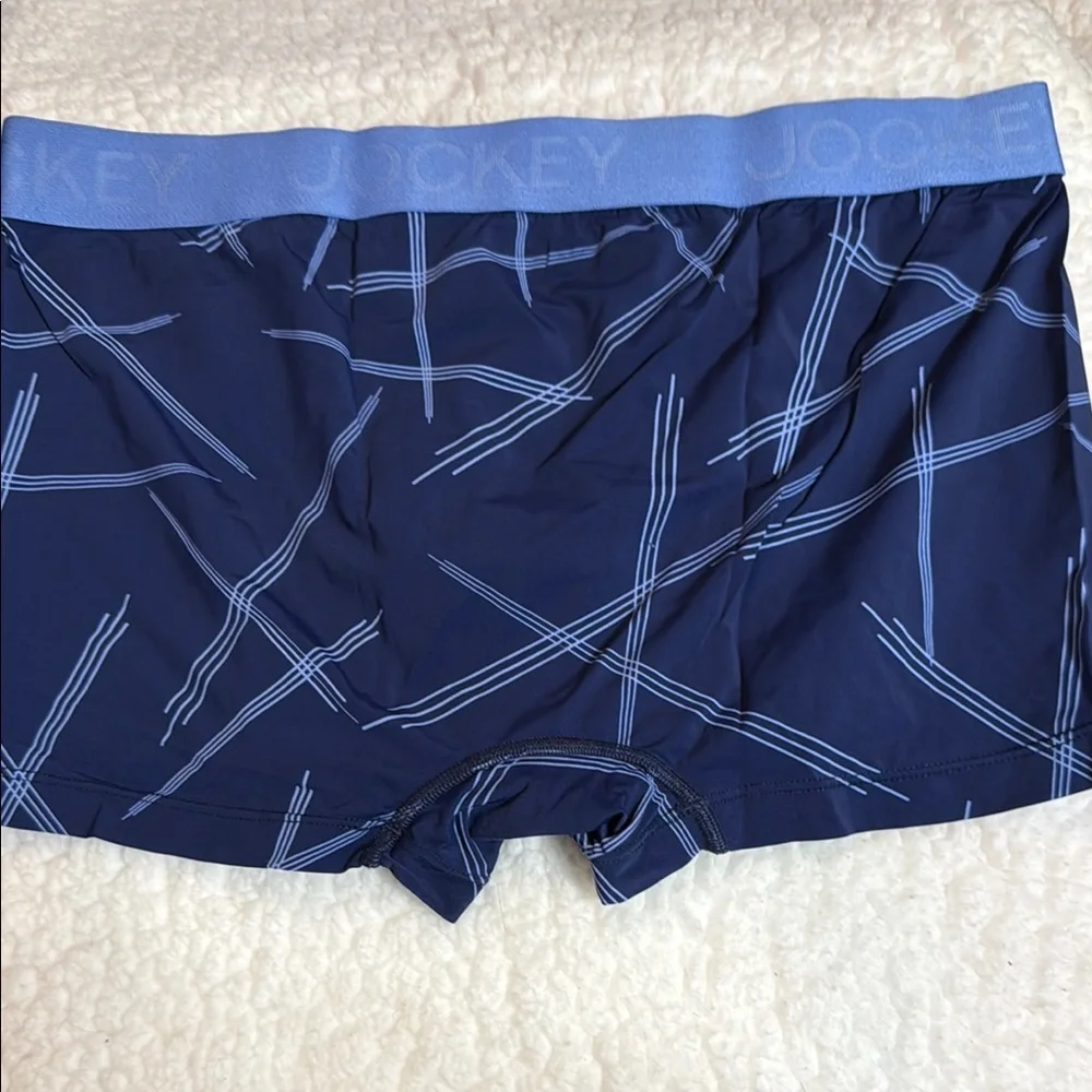 Jockey Blue Performance Boxer Brief Trunks with Geometric Design - Picture 4 of 8